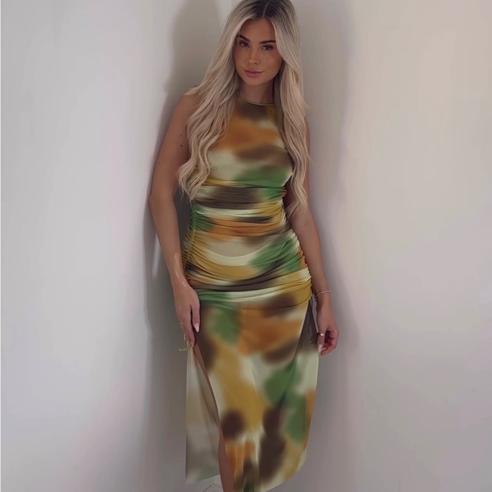 ZARA Printed Tulle Dress